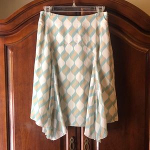Anthropologie Silk Skirt